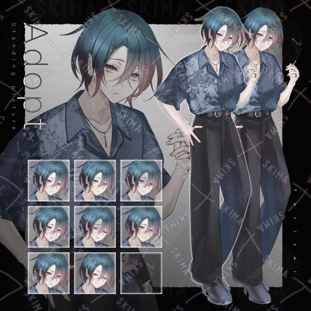 【Adopt】表情差分8種＋小物(タバコ)