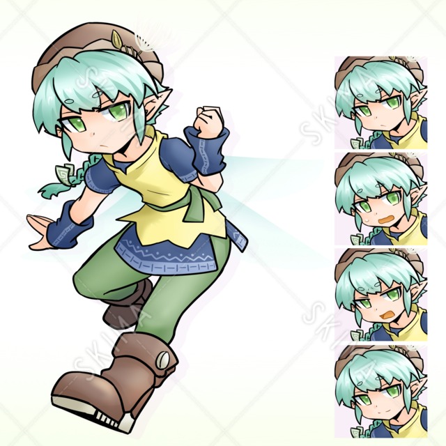 妖精くん【表情４種・羽なし差分付】