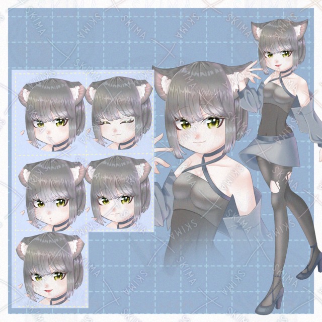 【立ち絵/表情5種】猫耳/スポーティー