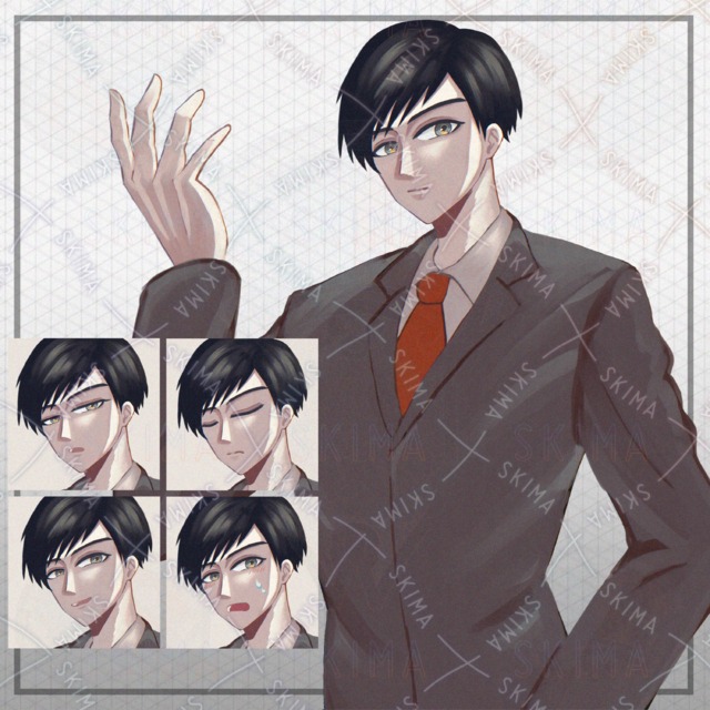 【表情5種】スーツの男性【ウエストアップ】
