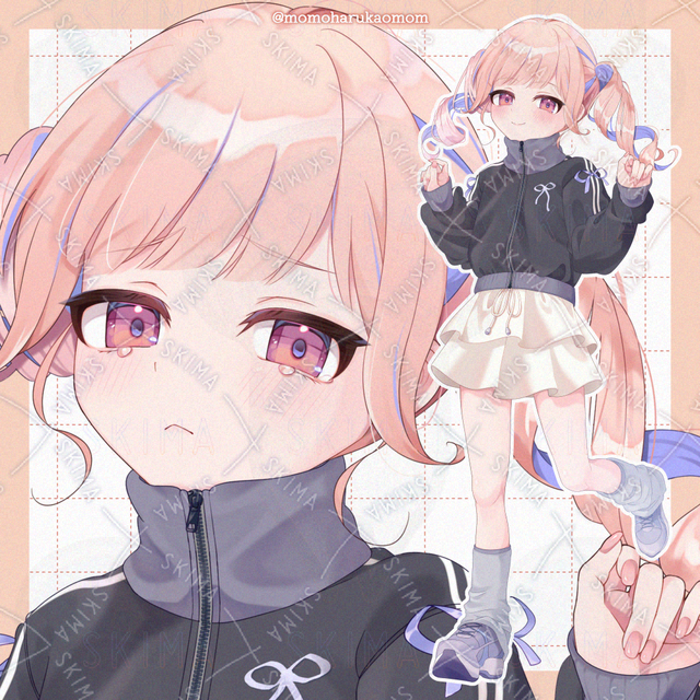 【表情10種】くるくる🩰ツインテールの女の子立ち絵