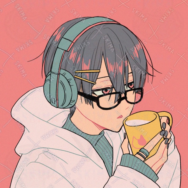 icon メガネ＆ヘッドホンの男の子