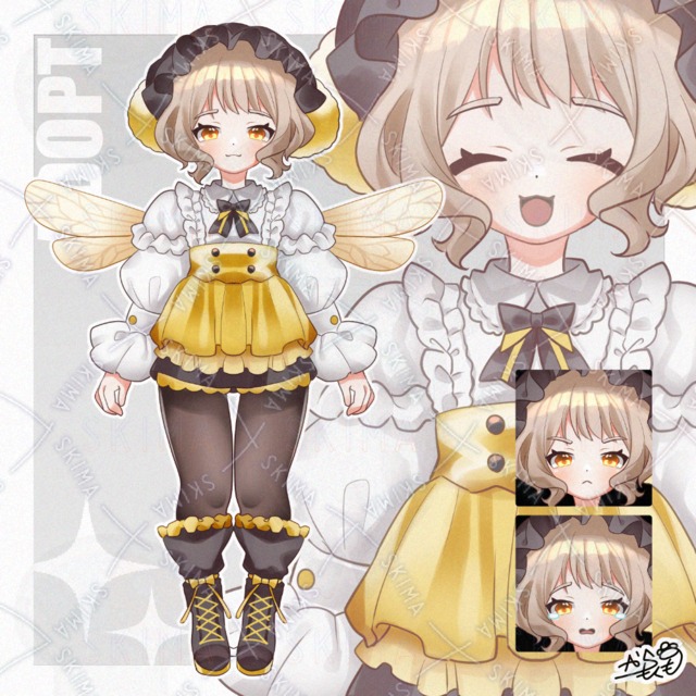 蜂モチーフの女の子