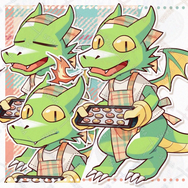 お料理ドラゴン（表情5種）