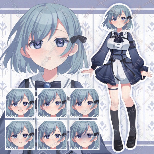 水色ボブの女の子