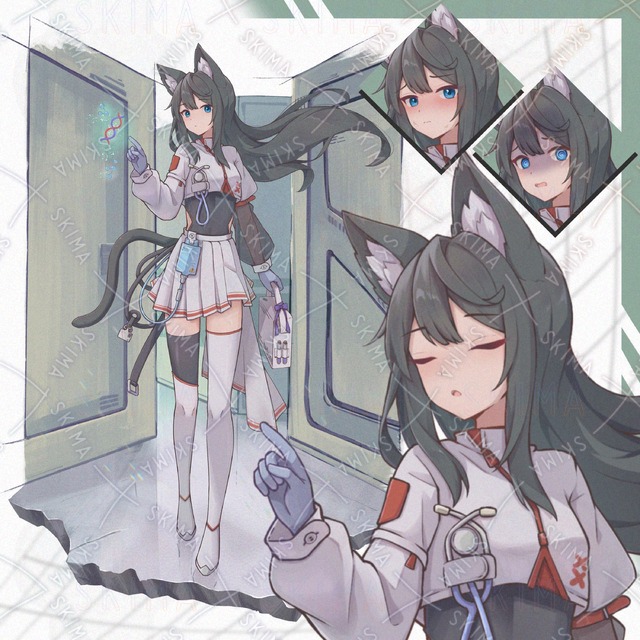 医療班の女の子【表情7種＋背景、エフェクト】