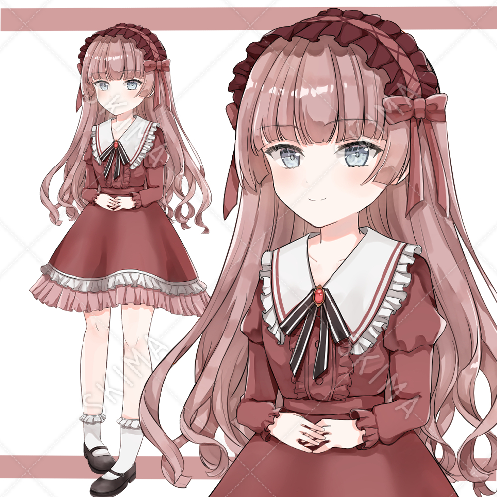 赤いロリータ服の女の子 表情6種 スキマ スキルのオーダーメイドマーケット Skima