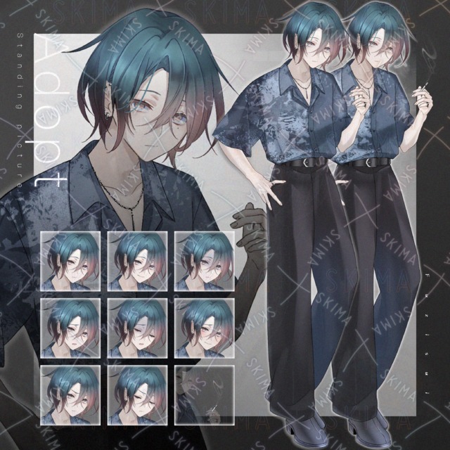 【Adopt】表情差分8種＋小物(タバコ)