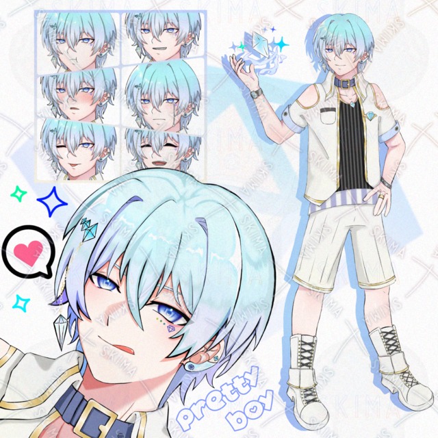 【表情8種＋アイコン】“Crystal Boy”