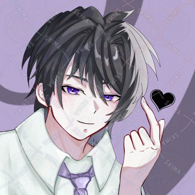 【SNSアイコン】男の子（紫）