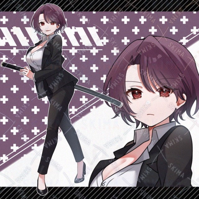 adopt.73刀を持ったスーツの女性【表情全5種】