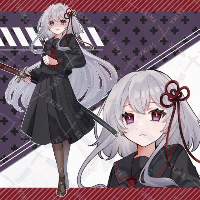 adopt.85 刀を持ったセーラー服の女の子【表情全5種】