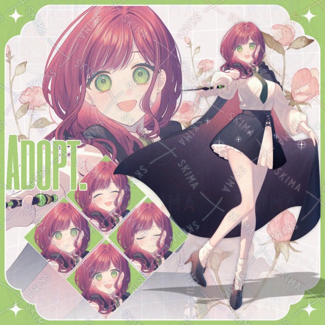 【adopt.28】魔法学校の少女【表情差分9種】