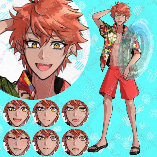 【セール価格】アロハシャツ男子【表情6種】