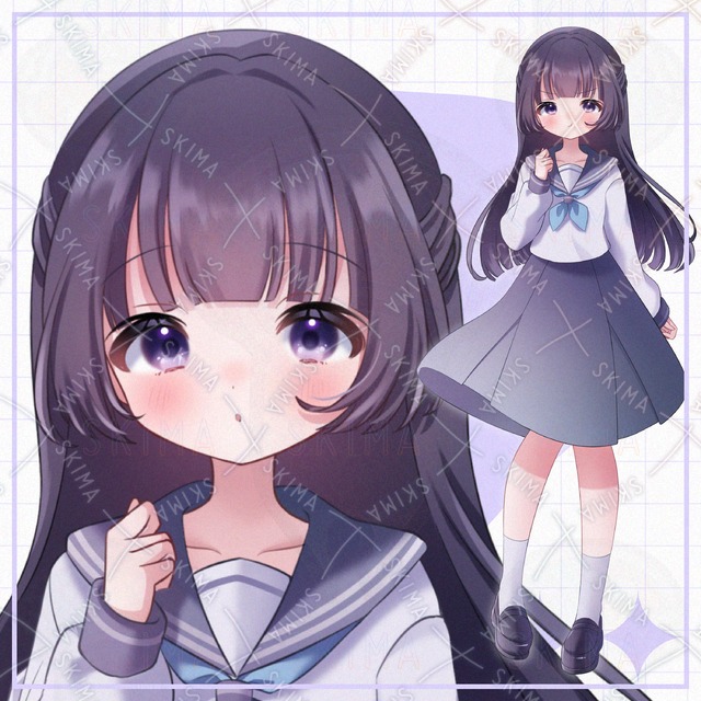 黒髪セーラー服の少女〈差分7種〉