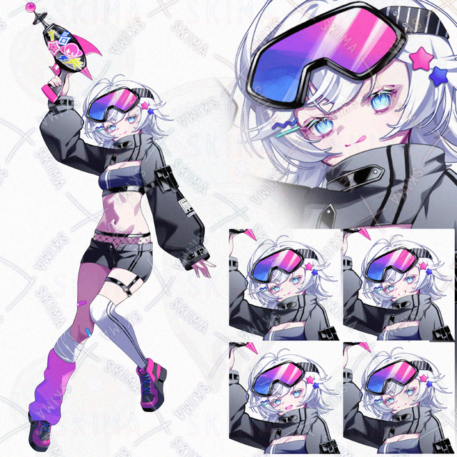 【表情4種】光線銃　女の子　立ち絵