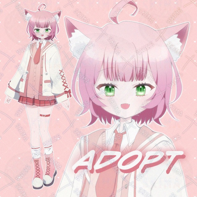 【IRIAM立ち絵】猫耳ピンクの女の子