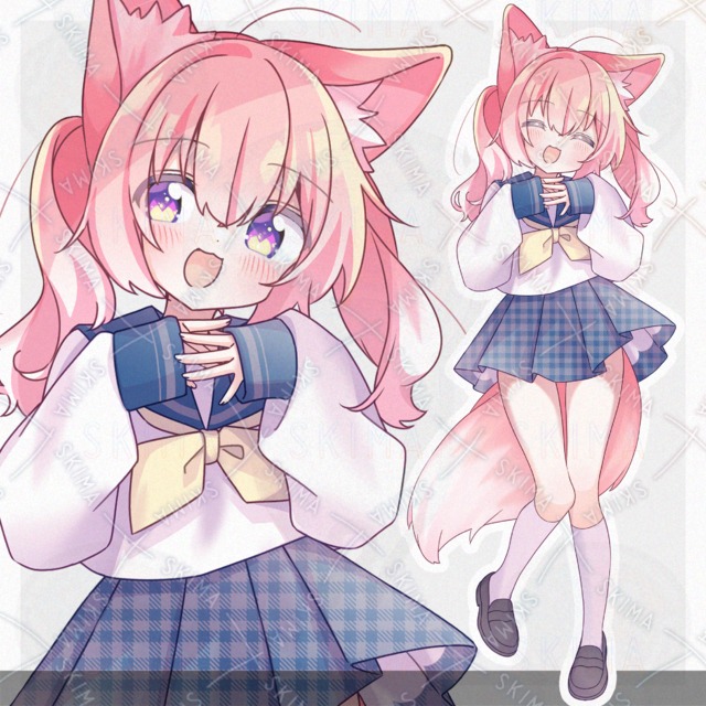 ピンク狐セーラーな子