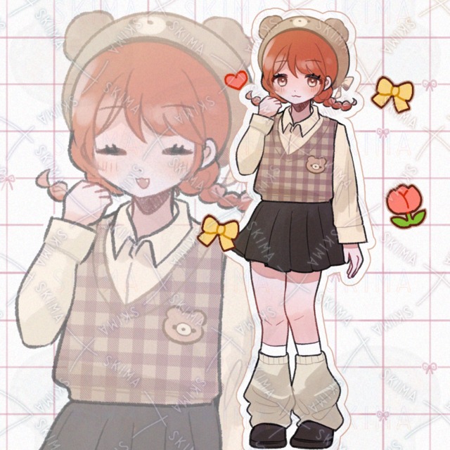 くまさんベストの女の子(差分込10種)