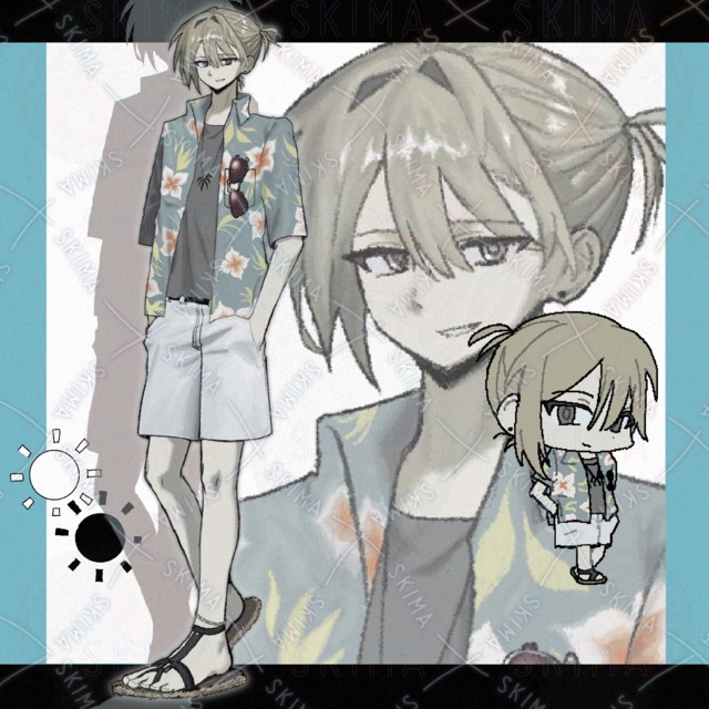 アロハシャツの男性