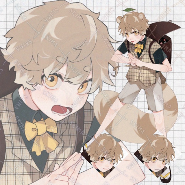 たぬき顔少年 装飾差分付き