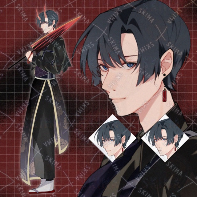 和装男性 装飾差分付き