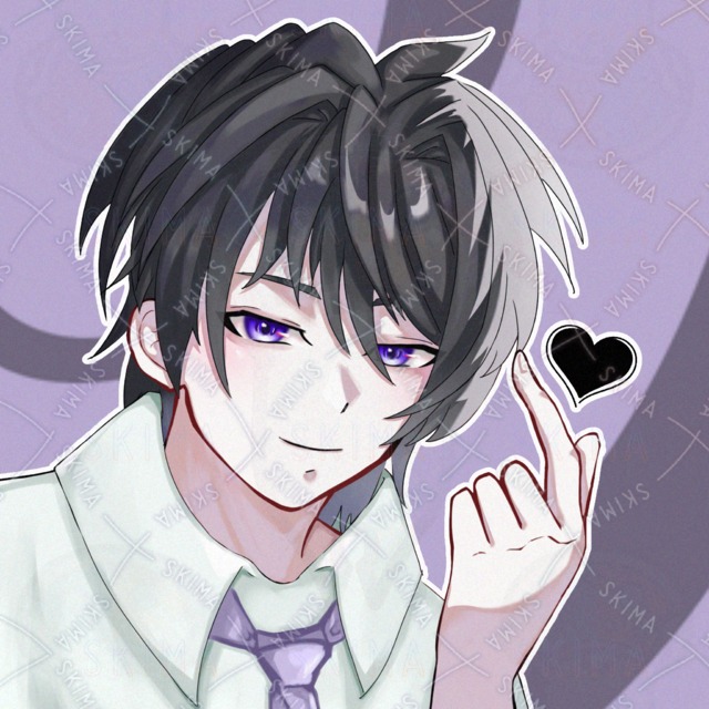 【SNSアイコン】男の子（紫）