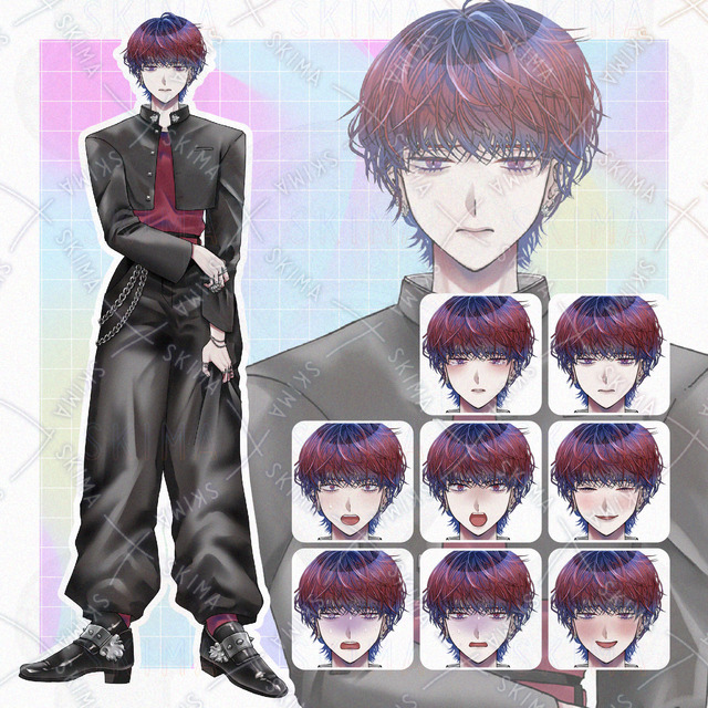 【表情8種】アンニュイな男子高校生