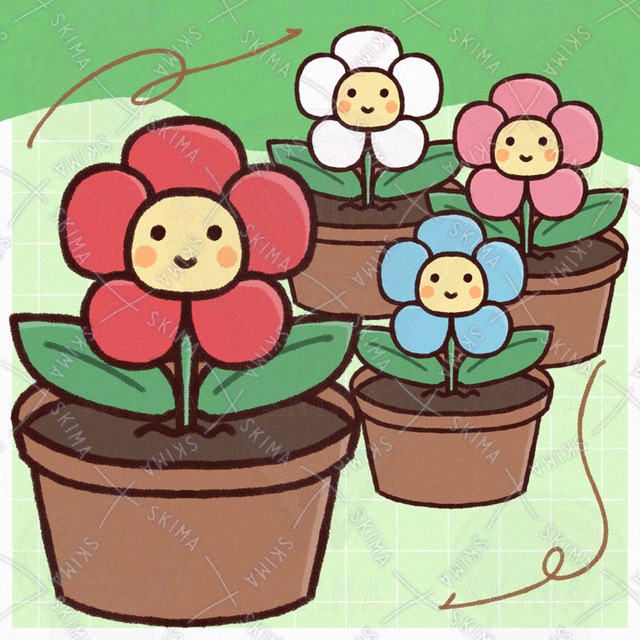 鉢植えの花（全10種）