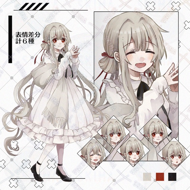 【表情計6種】ロリータ風少女