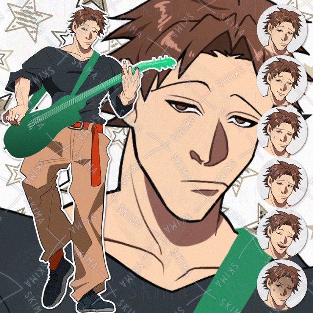 ギターを持った青年