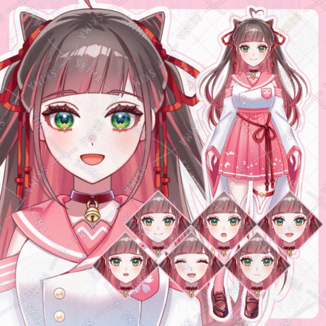 和風セーラー服の少女【IRIAM対応,表情6種】