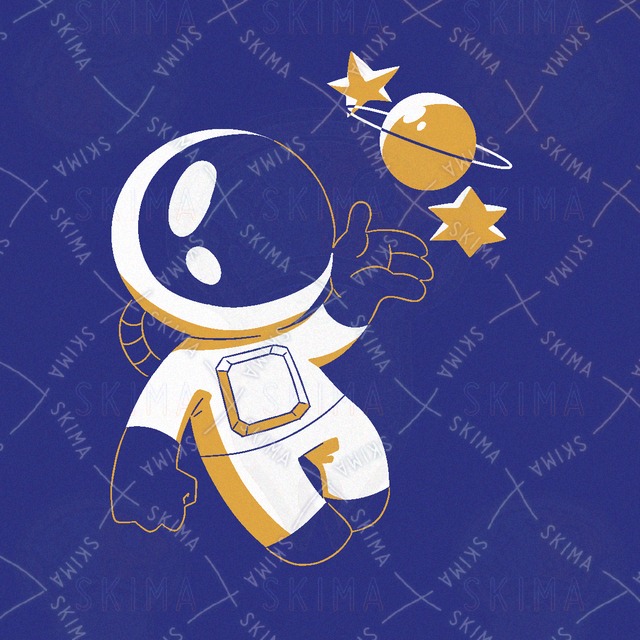 シンプルな宇宙飛行士のアイコン