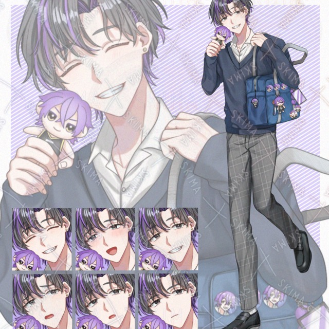 【セール品/表情6種】推しぬいを持ったオタクの男子高生