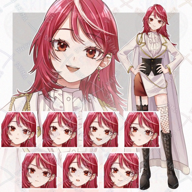 ファンタジー系の女性【立ち絵 表情7種類】