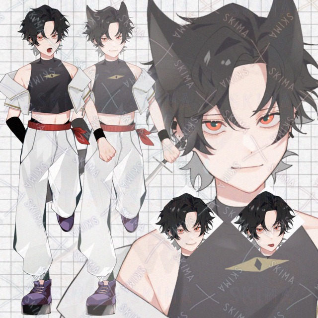 少年　刀＆ケモ耳装飾差分付き