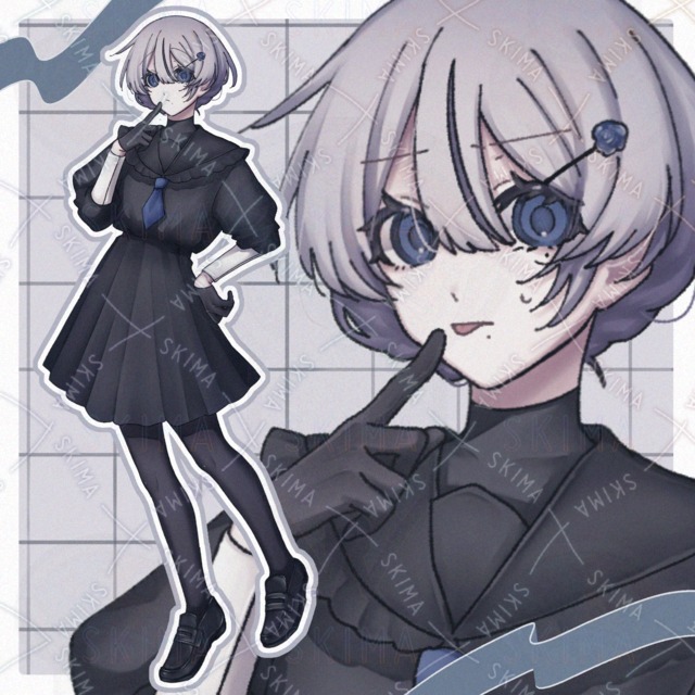 【立ち絵】学生服の子【表情9種】