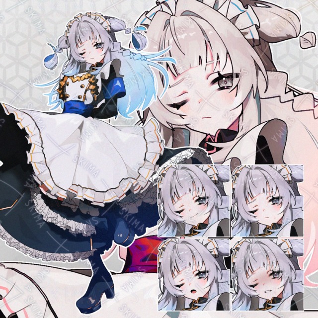 【表情5種】軍服メイド