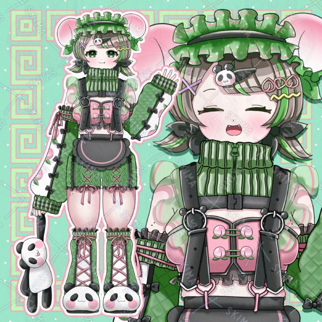 【Adopt_003】チャイナなパンダガール【表情差分8種類】
