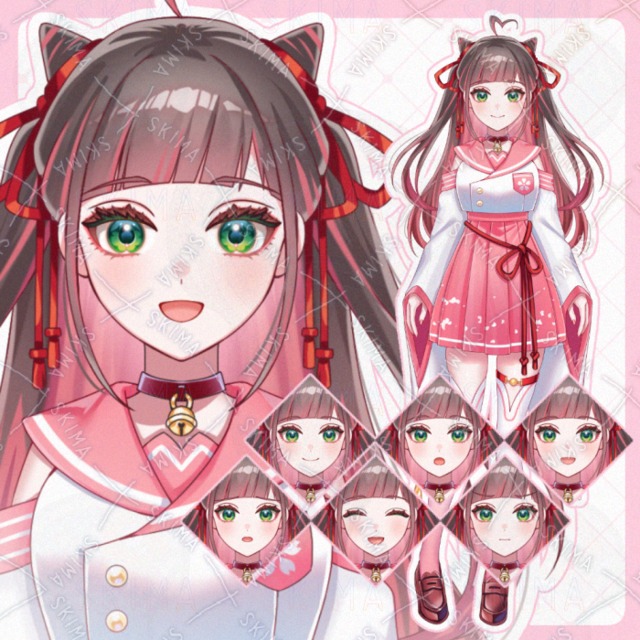 和風セーラー服の少女【IRIAM対応,表情6種】