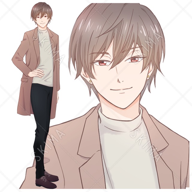 ジャケットを着た男性(全身1種)