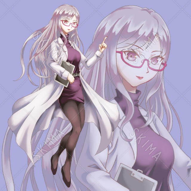 白衣のお姉さん【表情4種】