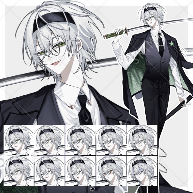 刀を持った中性的な人物