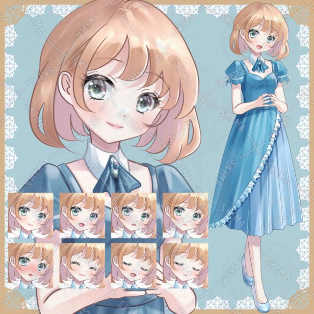 金髪のお嬢様　adopt 表情8種