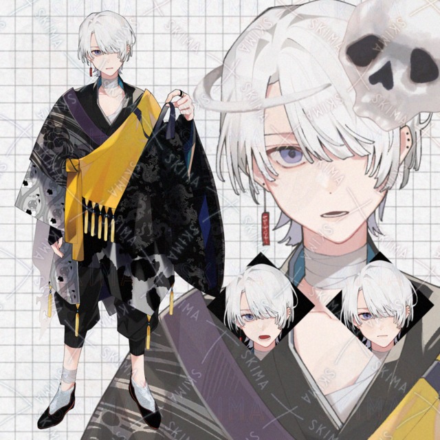 【表情6種+装飾】和服少年