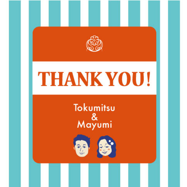 似顔絵付きのウェディンググッズをデザインします。