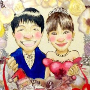 似顔絵、ウェルカムボード作成