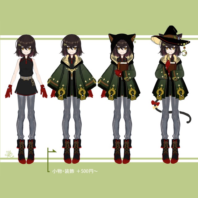 ゲーム Vtuberの立ち絵 設定画 新衣装などのラフデザイン スキマ スキルのオーダーメイドマーケット Skima