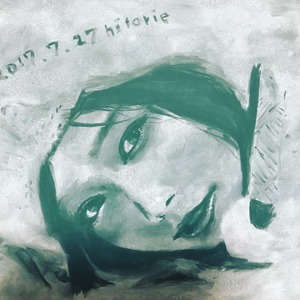 黒板アートで似顔絵