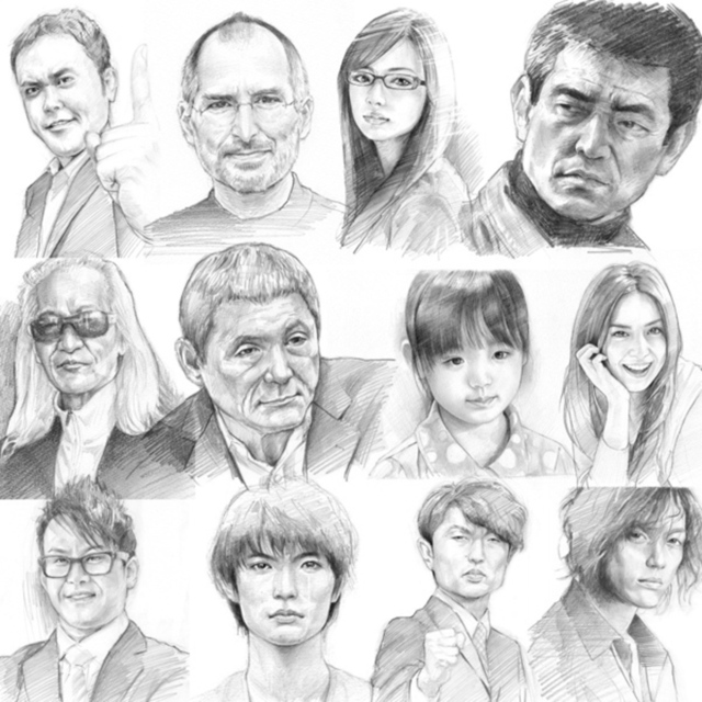 武田鉄矢 金八先生 似顔絵 （鉛筆画） 最終価格